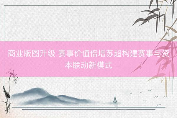 商业版图升级 赛事价值倍增苏超构建赛事与资本联动新模式