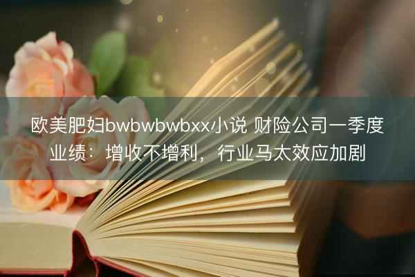 欧美肥妇bwbwbwbxx小说 财险公司一季度业绩：增收不增利，行业马太效应加剧