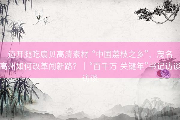 迈开腿吃扇贝高清素材 “中国荔枝之乡”，茂名高州如何改革闯新路？｜“百千万 关键年”书记访谈