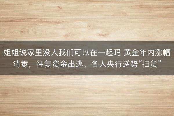 姐姐说家里没人我们可以在一起吗 黄金年内涨幅清零，往复资金出逃、各人央行逆势“扫货”