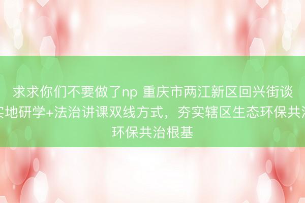 求求你们不要做了np 重庆市两江新区回兴街谈：以实地研学+法治讲课双线方式，夯实辖区生态环保共治根基
